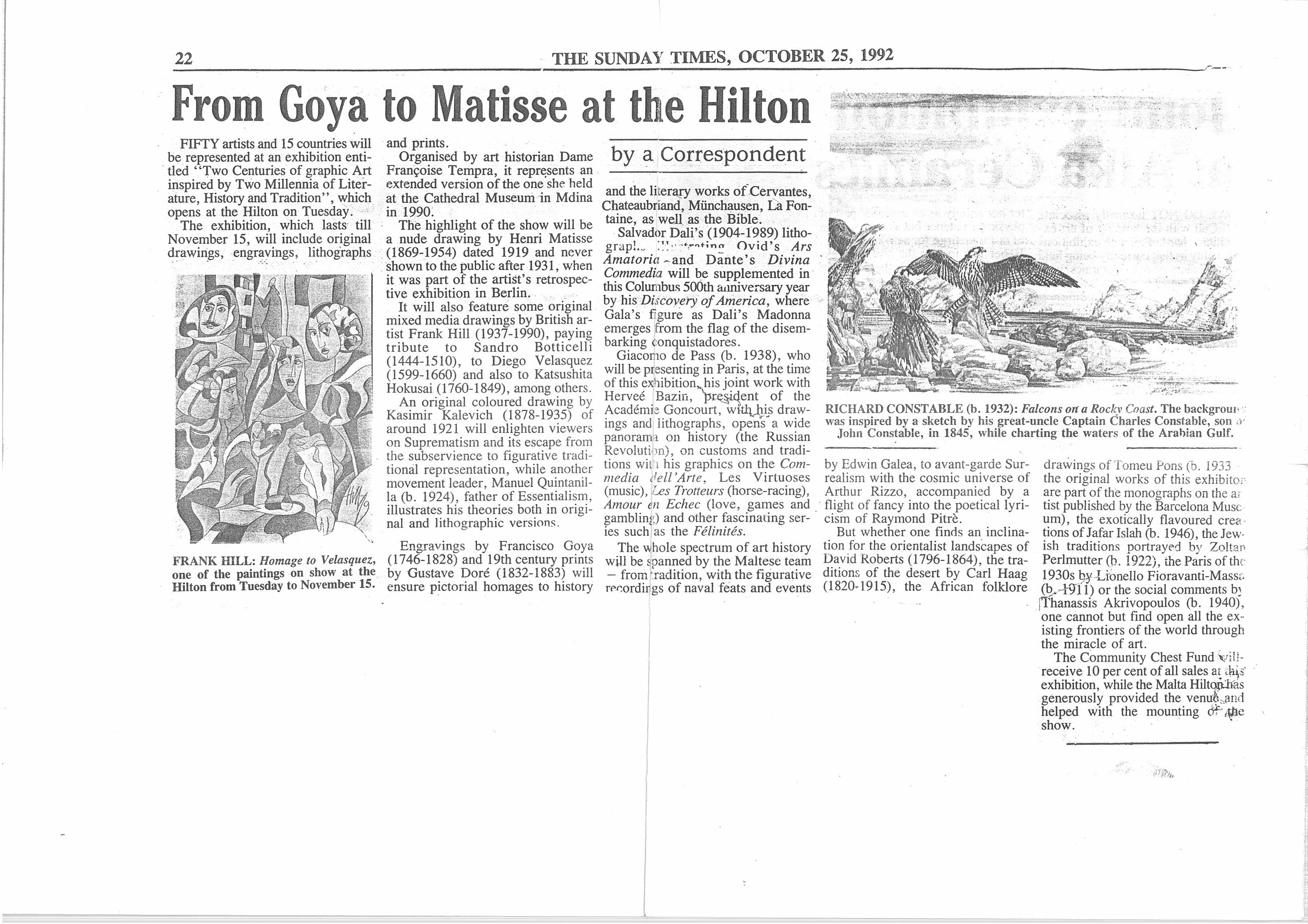 “From Goya to Matisse”